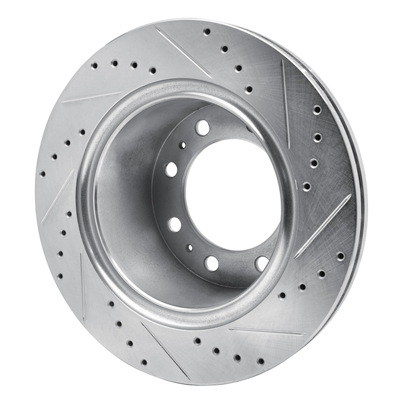 Dodge Ram 4000 Brake Rotor (1) - Rear Left - R1 Concepts - Drilled & Slotted - Silver - `09-`25